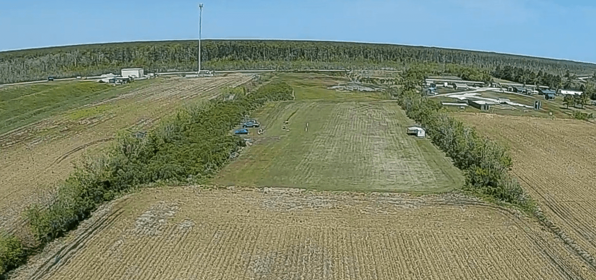 Flying field aerial photograph